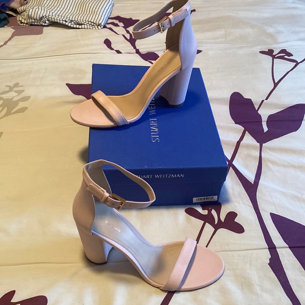 Stuart Weitzman blush pink sandals